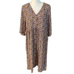 Boden US Size 10 Darcy Island Bloom Floral Midi Dress Pockets